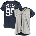 Womens New York Yankees Aaron Judge Gray Navy Plus Size Jersey Gift For New York Yankees Fans