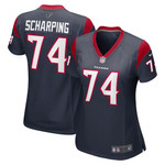 Womens Houston Texans Max Scharping Navy Game Jersey Gift for Houston Texans fans