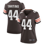 Womens Cleveland Browns Sione Takitaki Brown Game Jersey Gift for Cleveland Browns fans