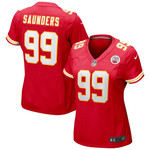 Womens Kansas City Chiefs Khalen Saunders Red Game Jersey Gift for Kansas City Chiefs fans