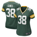 Womens Green Bay Packers Innis Gaines Green Game Jersey Gift for Green Bay Packers fans