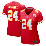 Womens Kansas City Chiefs Elijah McGuire Red Game Player Jersey Gift for Kansas City Chiefs fans