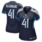 Womens Tennessee Titans Khari Blasingame Navy Game Jersey Gift for Tennessee Titans fans