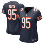 Womens Chicago Bears Khyiris Tonga Navy Game Jersey Gift for Chicago Bears fans
