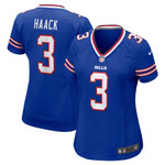 Womens Buffalo Bills Matt Haack Royal Game Player Jersey Gift for Buffalo Bills fans
