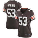 Womens Cleveland Browns Nick Harris Brown Game Jersey Gift for Cleveland Browns fans