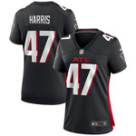 Womens Atlanta Falcons Josh Harris Black Game Jersey Gift for Atlanta Falcons fans
