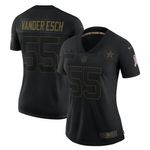 Womens Dallas Cowboys Leighton Vander Esch Black 2020 Salute To Service Limited Jersey Gift for Dallas Cowboys fans