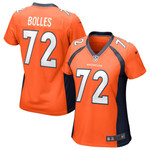 Womens Denver Broncos Garett Bolles Orange Game Jersey Gift for Denver Broncos fans