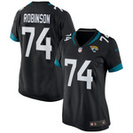 Womens Jacksonville Jaguars Cam Robinson Black Game Jersey Gift for Jacksonville Jaguars fans