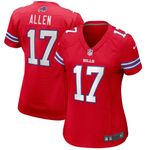 Womens Buffalo Bills Josh Allen Red Alternate Game Jersey Gift for Buffalo Bills fans