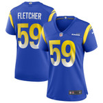 Womens Los Angeles Rams London Fletcher Royal Game Retired Player Jersey Gift for Los Angeles Rams fans