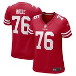 Womens San Francisco 49ers Jaylon Moore Scarlet Game Jersey Gift for San Francisco 49Ers fans