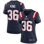 Womens New England Patriots Brandon King Navy Game Jersey Gift for New England Patriots fans