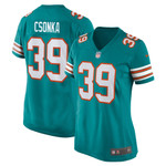 Womens Miami Dolphins Larry Csonka Aqua Retired Player Jersey Gift for Miami Dolphins fans