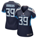 Womens Tennessee Titans Breon Borders Navy Game Jersey Gift for Tennessee Titans fans