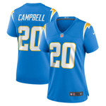 Womens Los Angeles Chargers Tevaughn Campbell Powder Blue Game Player Jersey Gift for Los Angeles Chargers fans