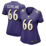 Womens Baltimore Ravens Ben Cleveland Purple Game Jersey Gift for Baltimore Ravens fans