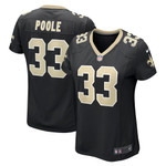 Womens New Orleans Saints Brian Poole Black Game Jersey Gift for New Orleans Saints fans