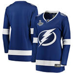 Womens Tampa Bay Lightning Blue Home 2020 Stanley Cup Champions Jersey gift for Tampa Bay Lightning fans