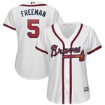 Freddie Freeman Atlanta Braves Majestic Womens 2019 Home Cool Base Player Jersey White 2019
