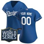 Los Angeles Dodgers 2020 MLB Custom Personalized Navy Blue Womens Jersey