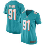 Womens Miami Dolphins Emmanuel Ogbah Aqua Game Jersey Gift for Miami Dolphins fans