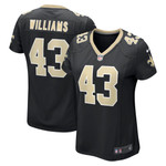 Womens New Orleans Saints Marcus Williams Black Game Jersey Gift for New Orleans Saints fans