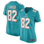 Womens Miami Dolphins Cethan Carter Aqua Game Jersey Gift for Miami Dolphins fans
