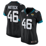 Womens Jacksonville Jaguars Ross Matiscik Black Game Jersey Gift for Jacksonville Jaguars fans