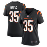 Womens Cincinnati Bengals Jalen Davis Black Game Player Jersey Gift for Cincinnati Bengals fans