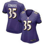 Womens Baltimore Ravens Gus Edwards Purple Game Jersey Gift for Baltimore Ravens fans