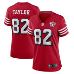 Womens San Francisco 49ers John Taylor Scarlet 75th Anniversary Alternate Retired Player Game Jersey Gift for San Francisco 49Ers fans