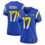 Womens Los Angeles Rams JJ Koski Royal Game Player Jersey Gift for Los Angeles Rams fans