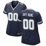 Womens Navy Dallas Cowboys Custom Game Jersey Gift for Dallas Cowboys fans