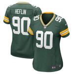 Womens Green Bay Packers Jack Heflin Green Game Jersey Gift for Green Bay Packers fans