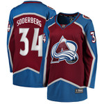 Womens Colorado Avalanche Carl Soderberg Burgundy 2017/18 Home Jersey gift for Colorado Avalanche fans