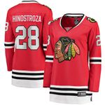 Womens Chicago Blackhawks Vinnie Hinostroza Red 2017/18 Home Jersey gift for Chicago Blackhawks fans