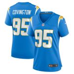 Womens Los Angeles Chargers Christian Covington Powder Blue Game Jersey Gift for Los Angeles Chargers fans