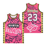 Martin I Am The Man 23 Graffiti Pink Basketball Jersey Gift For Martin Shown Fan