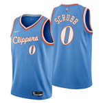 Los Angeles Clippers Jay Scrubb 0 NBA Basketball Team City Edition Blue Jersey Gift For Clippers Fans