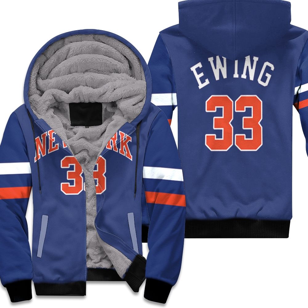 Patrick Ewing New York Knicks 1991 92 Hardwood Classics Blue shirt Inspired Hoodie