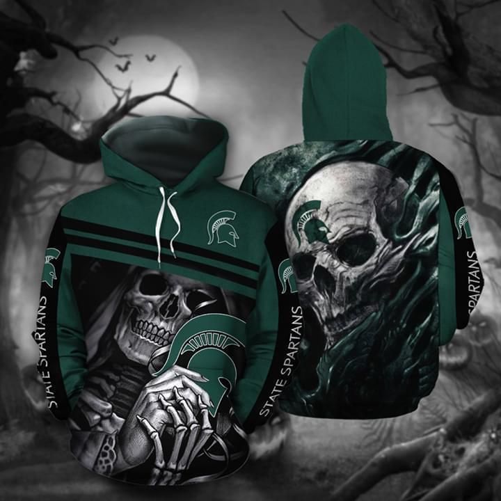 Michigan State Spartans Maiden Skull Fan 3d Hoodie 3d Graphic Printed Tshirt Hoodie Up To 5xl 3D Hoodie Sweater Tshirt