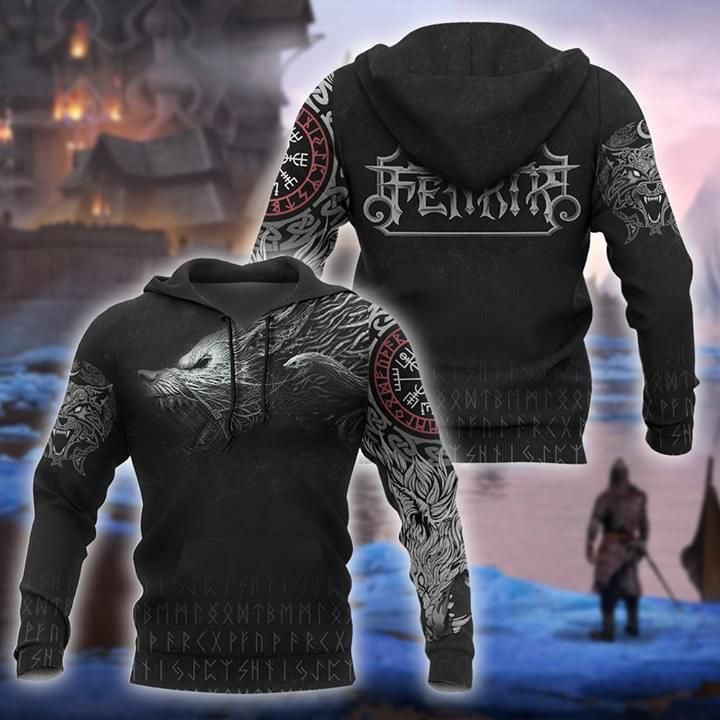 Fenrir Giant Wolf Norse Mythology Vikings 3d Printed 3d shirt hoodie sweatshirt