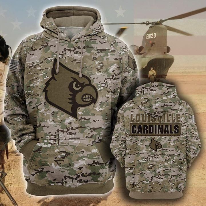 Louisville Cardinals Camouflage Pattern 3d Printed Hoodie 3d 3d Graphic Printed Tshirt Hoodie Up To 5xl 3D Hoodie Sweater Tshirt