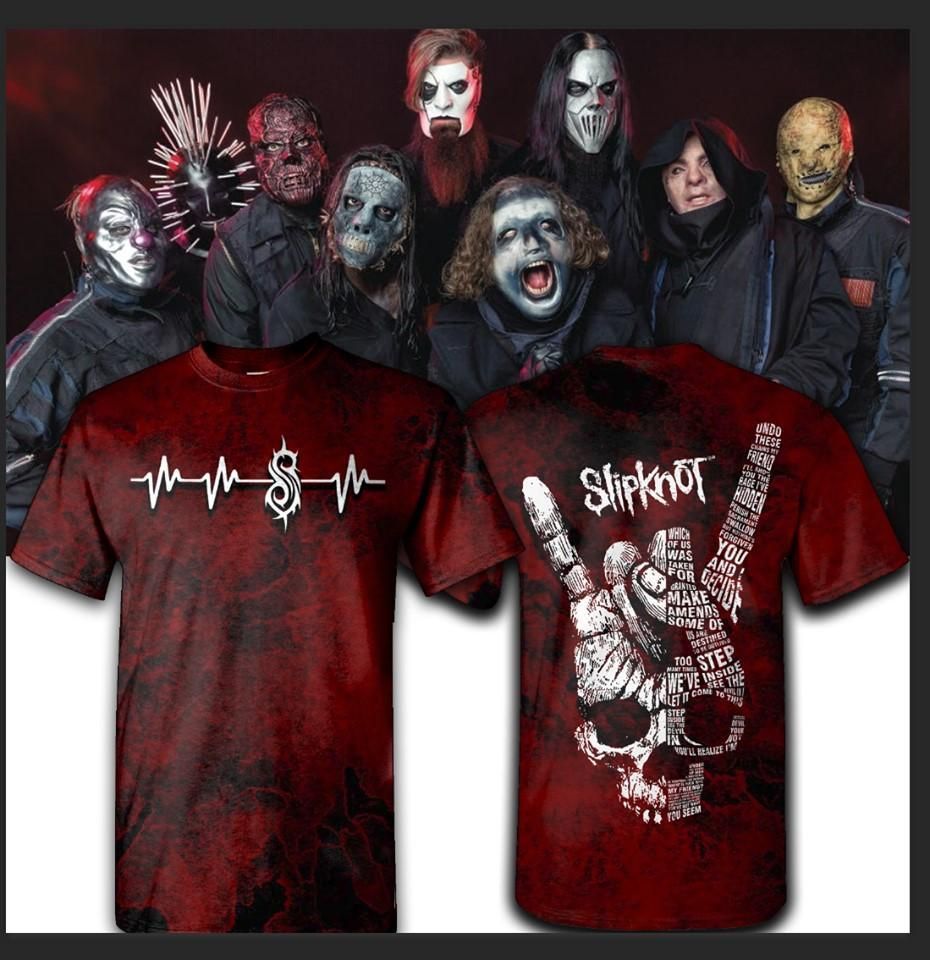 Slipknot Legend Rock Band Studio Albums 3D Designed Allover Gift With Custom Name Number For Slipknot Fans Hoodie