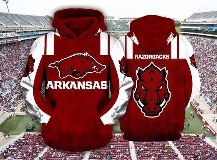 Arkansas Razorbacks football logo 3d printed hoodie 3D Hoodie Sweater Tshirt