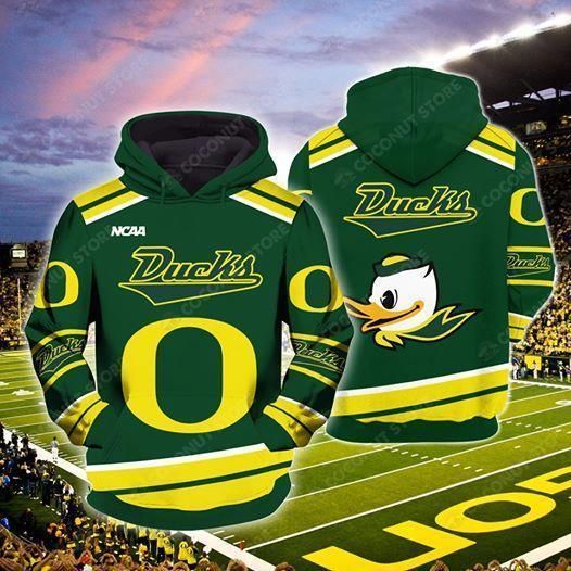Oregon Ducks Ncaa Classic White With Mascot Logo Gift For Oregon Ducks Fans Zip Hoodie