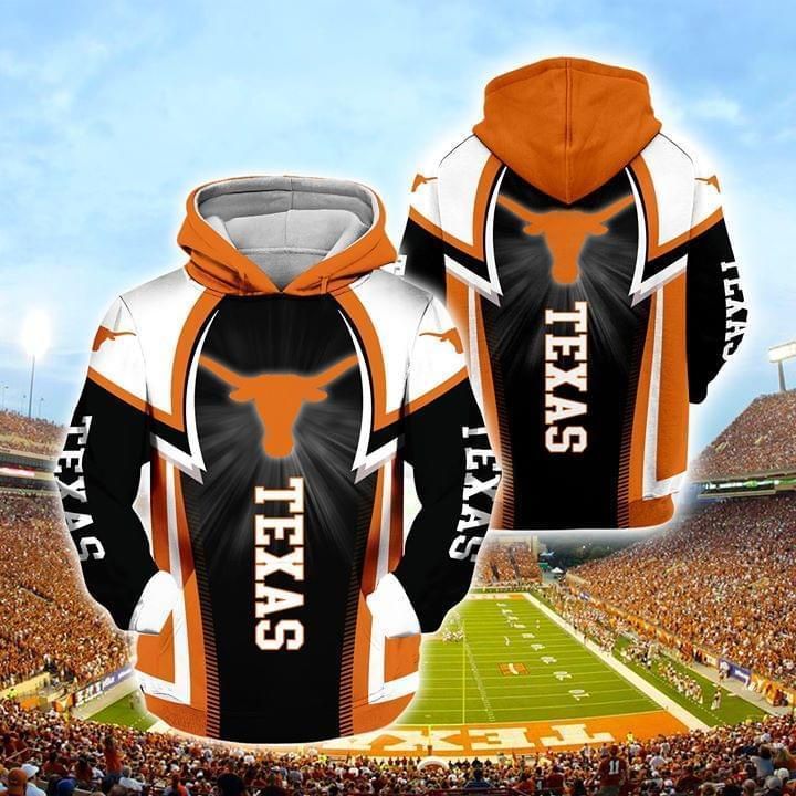 Texas Longhorns Ncaa Classic White With Mascot Logo Gift For Texas Longhorns Fans Zip Hoodie