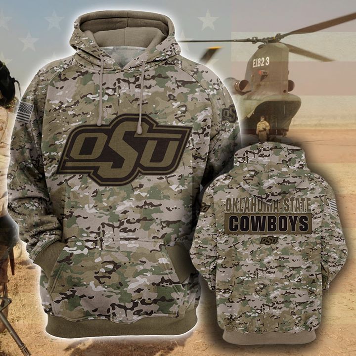 Oklahoma state cowboys camo pattern 3d printed 3D Hoodie Sweater Tshirt